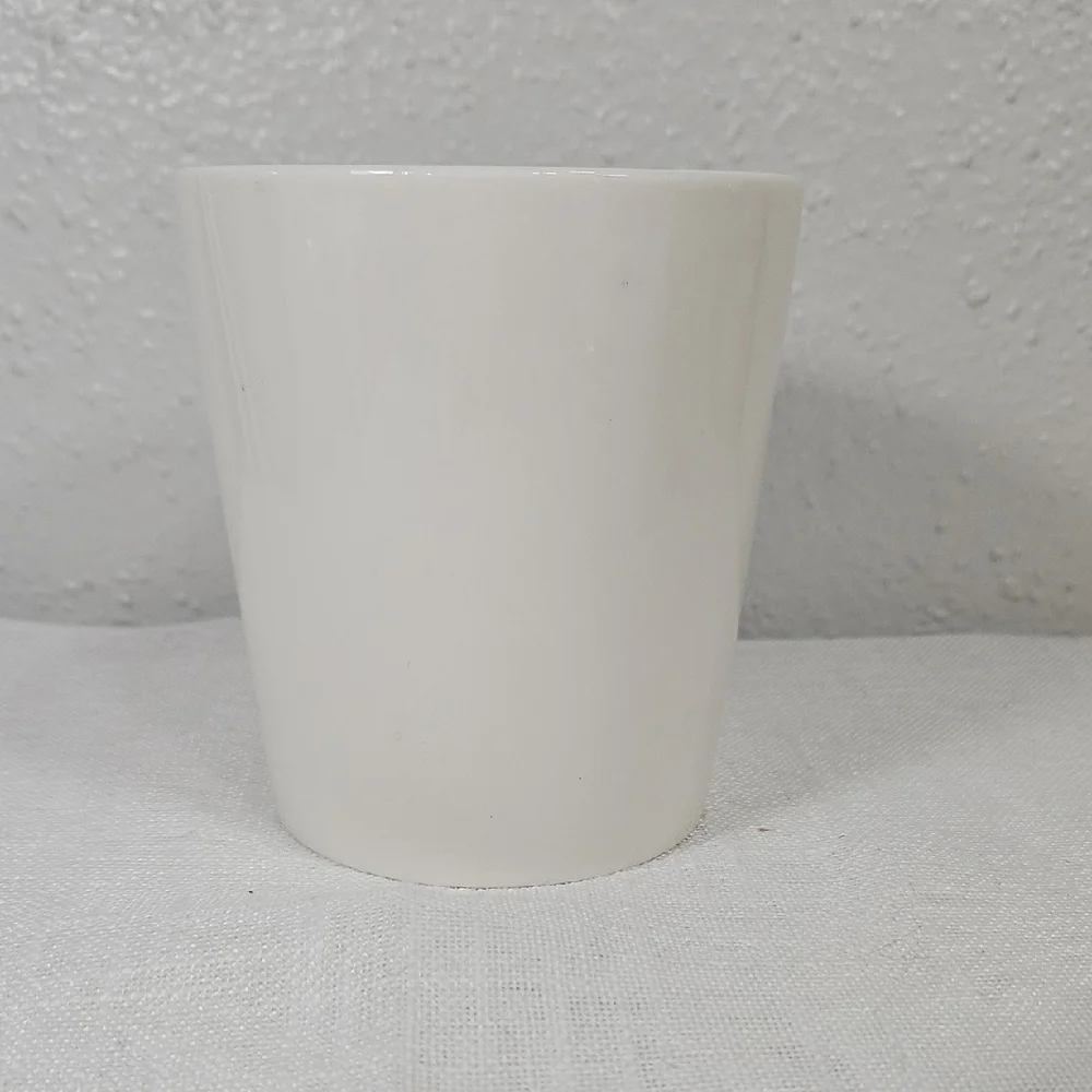 Williams Sonoma White Clockpunk Ceramic Mug with Black Buoyant Balloons